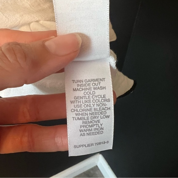 Bisou Bisou Boho over fit top tunic blouse Size: S Color: white/ black - Picture 8 of 12